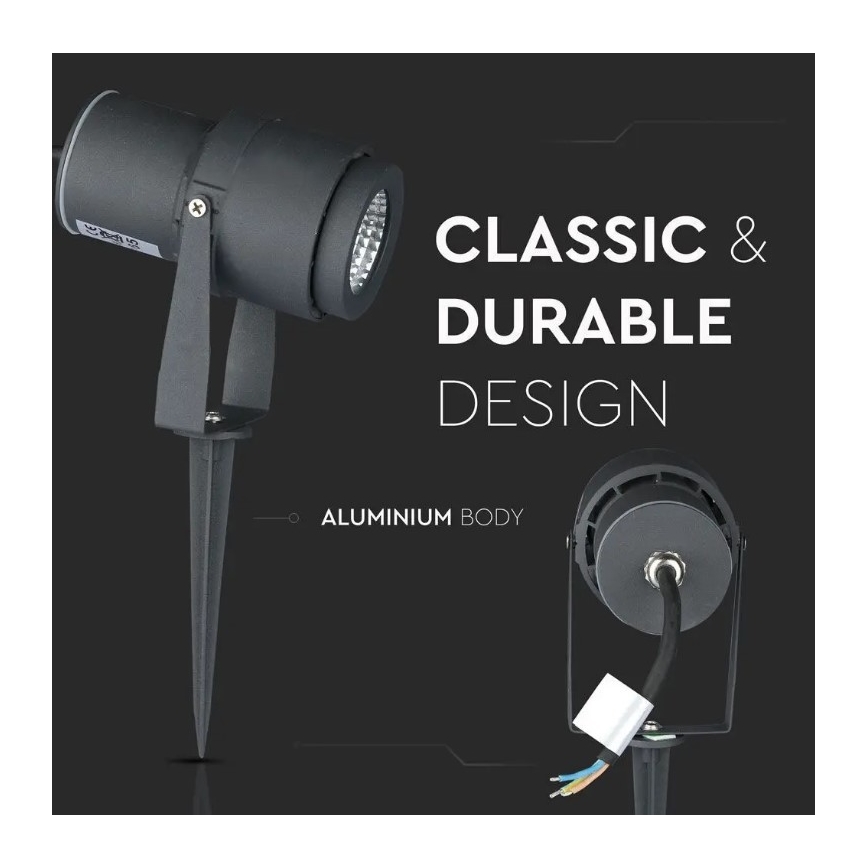 LED udendørslampe LED/12W/230V 4000K antracitgrå IP65
