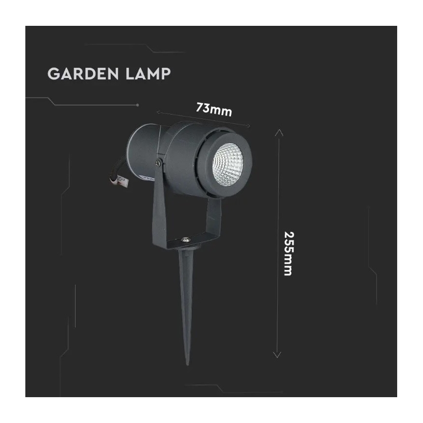 LED udendørslampe LED/12W/230V 4000K antracitgrå IP65
