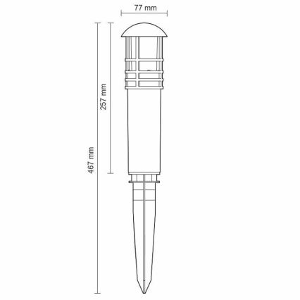 LED udendørslampe LED/3W/230V 2800K IP65