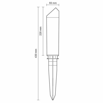 LED udendørslampe LED/3W/230V 2800K IP65