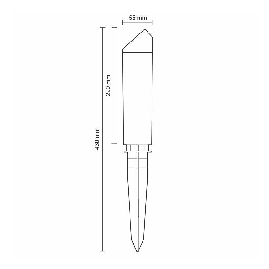 LED udendørslampe LED/3W/230V 2800K IP65