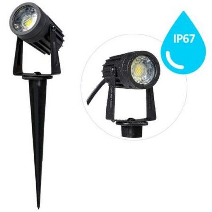 LED udendørslampe LED/3W/230V 4000K IP67 sort