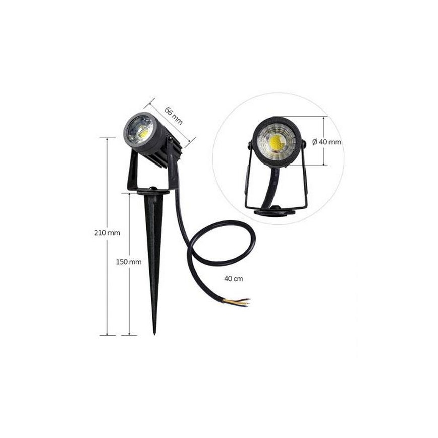 LED udendørslampe LED/3W/230V 4000K IP67 sort