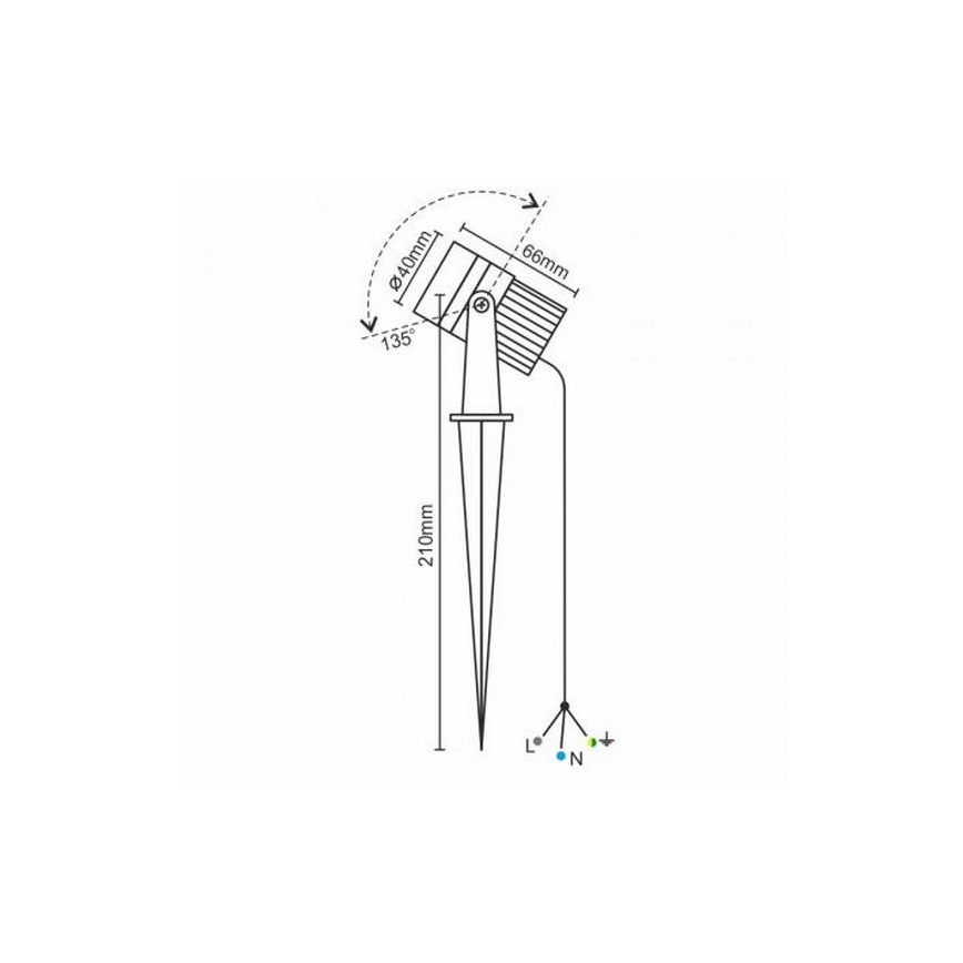 LED udendørslampe LED/3W/230V 4000K IP67 sort