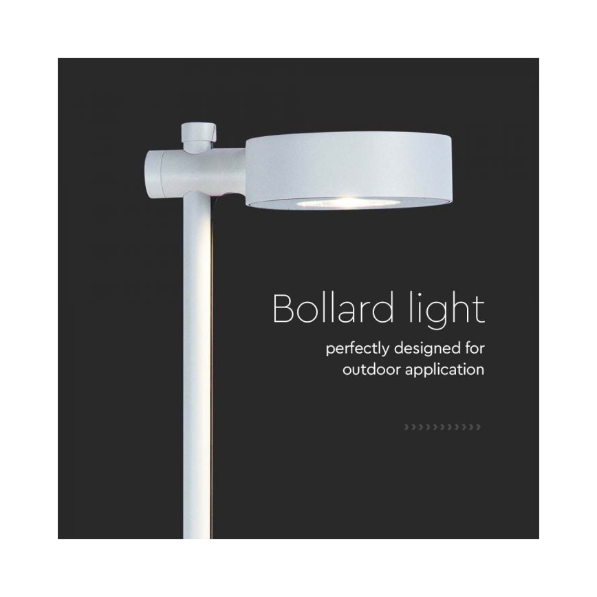 LED udendørslampe LED/7W/230V 4000K IP65 hvid 102 cm