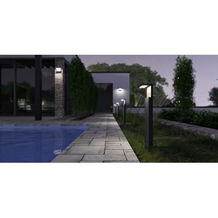 LED udendørslampe NATURA LED/12W/230V 4000K 60 cm IP65 brun/antracit