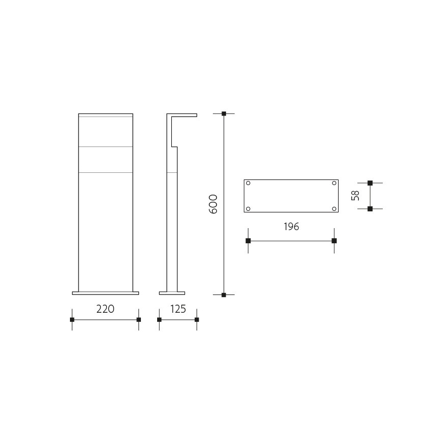 LED udendørslampe NATURA LED/12W/230V 4000K 60 cm IP65 brun/antracit