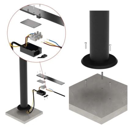 LED udendørslampe NIKA LED/12,5W/230V IP44 50 cm