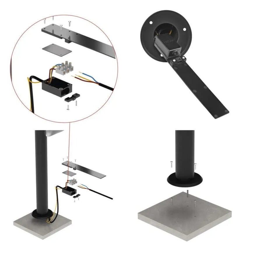 LED udendørslampe NIKA LED/12,5W/230V IP44 80 cm