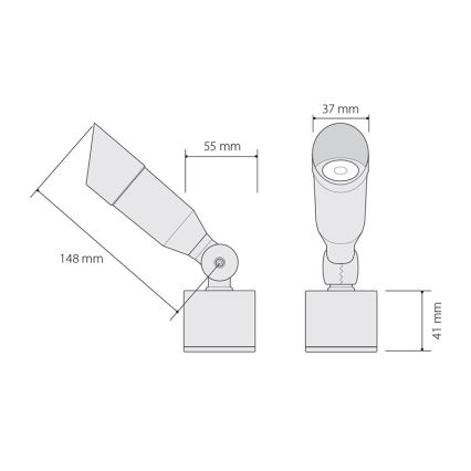 LED udendørslampe OKO 1xLED/1W/350mA IP54