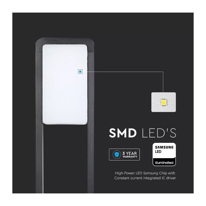 LED udendørslampe SAMSUNG CHIP LED/10W/230V 3000K IP65 sort