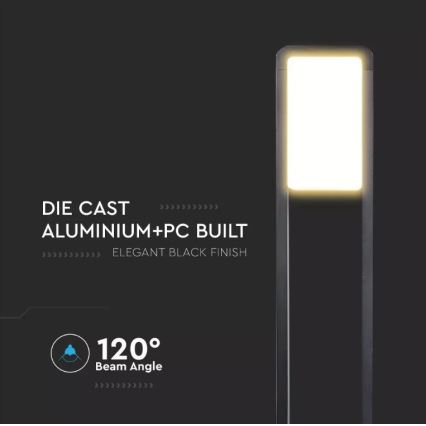 LED udendørslampe SAMSUNG CHIP LED/10W/230V 3000K IP65 sort