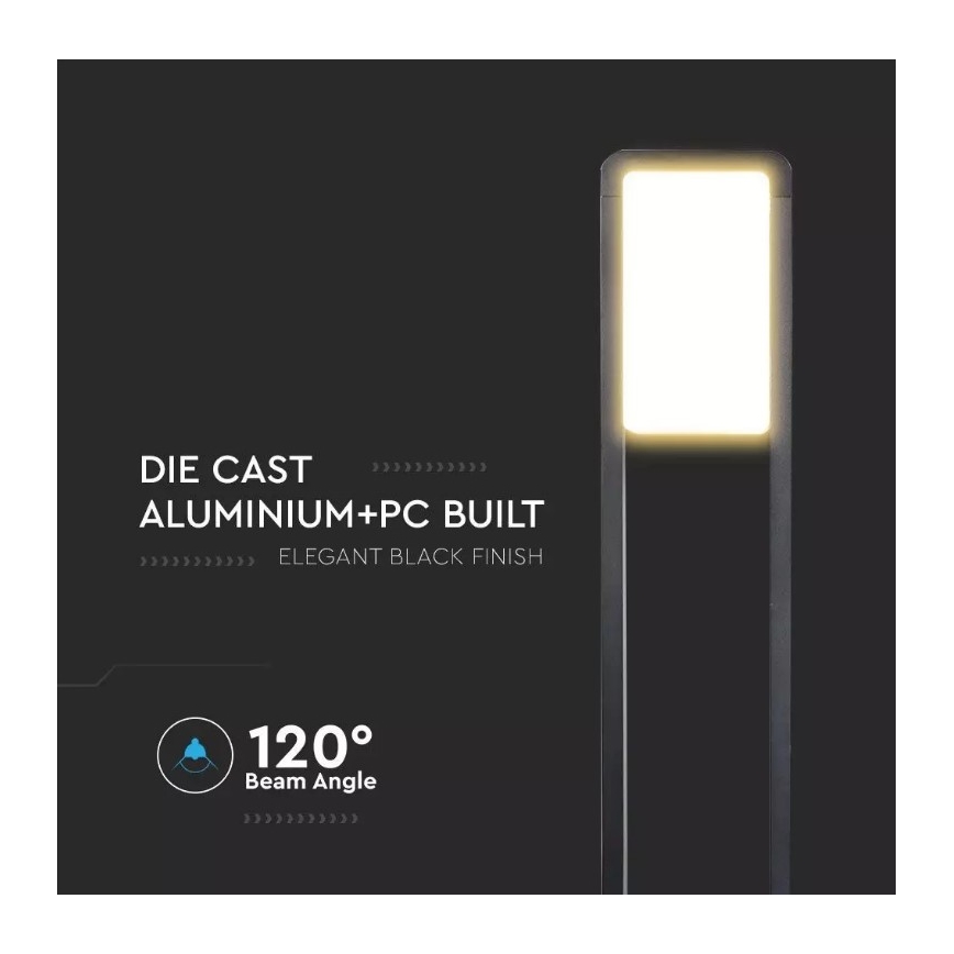 LED udendørslampe SAMSUNG CHIP LED/10W/230V 3000K IP65 sort