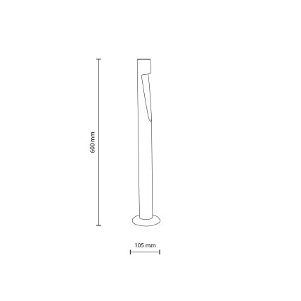 LED udendørslampe SENA M LED/5W/230V IP65 60 cm beige