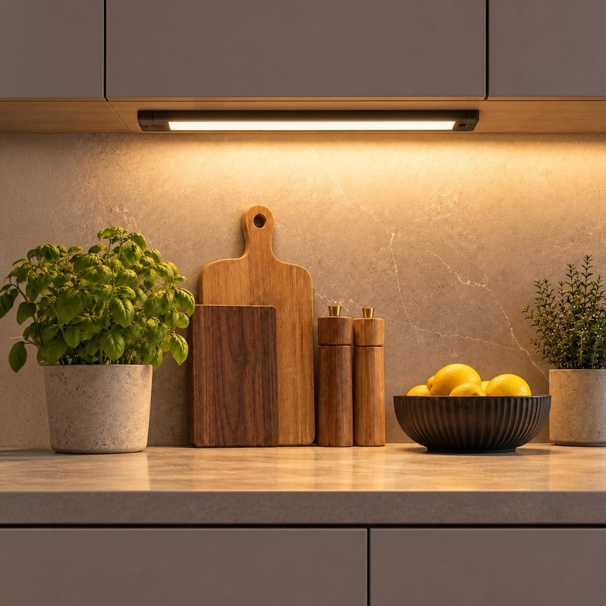 LED underskabslampe LED/18W/230V 2700/3000/4000/5000/5700K 60 cm sort