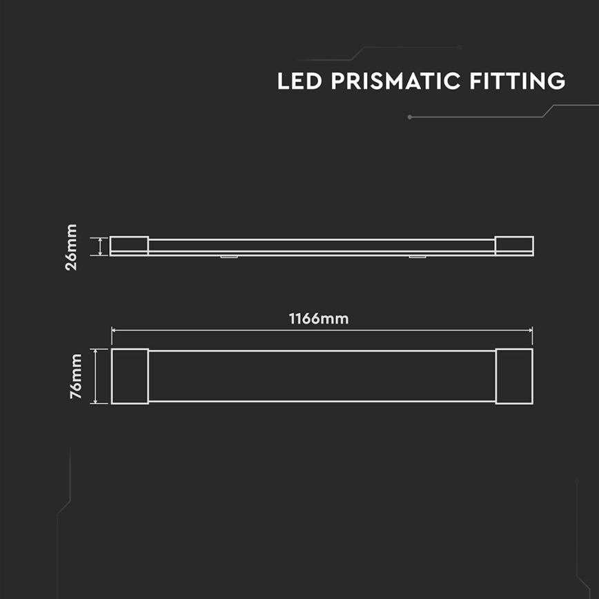 LED underskabslampe 40W/230V 3000K 116 cm