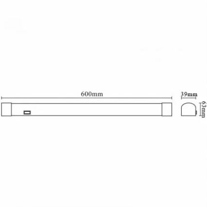 LED underskabslampe LED/15W/230V 60 cm IP44 hvid