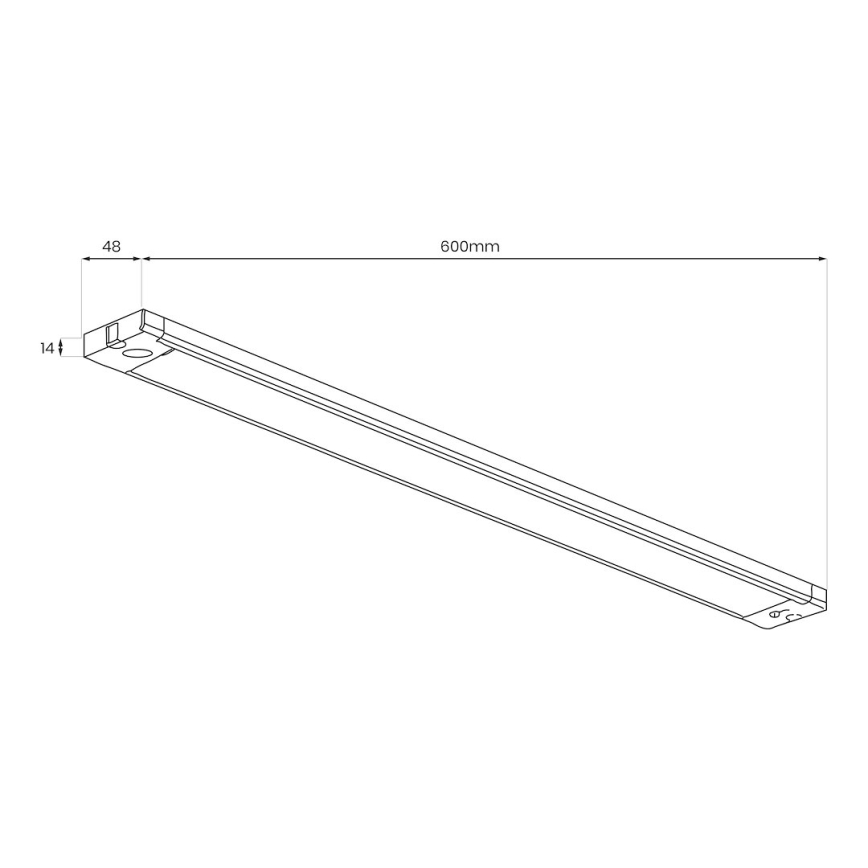 LED underskabsarmatur LED/18W/230V 2700/3000/4000/5000/5700K 60 cm hvid