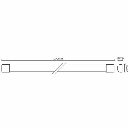 LED underskabslampe LED/20W/230V 4000K IP40 hvid