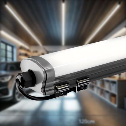LED underskabslampe LED/60W/230V 6000K 120 cm IP65 sort