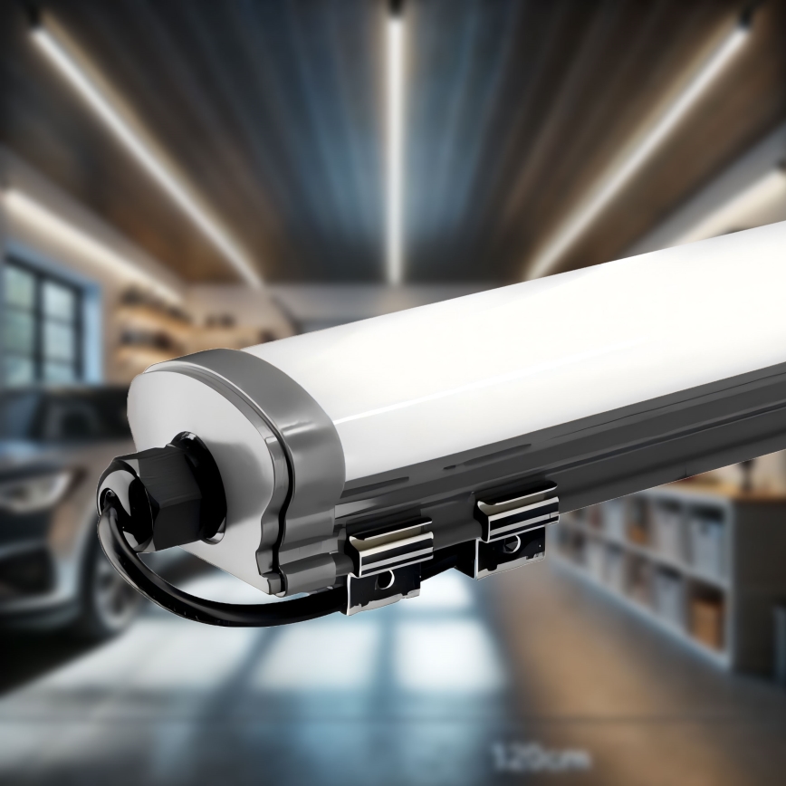LED underskabslampe LED/60W/230V 6000K 120 cm IP65 sort