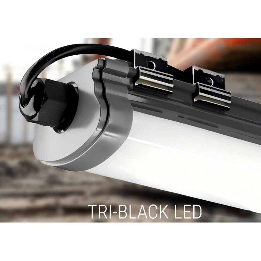 LED underskabslampe LED/60W/230V 6000K 120 cm IP65 sort