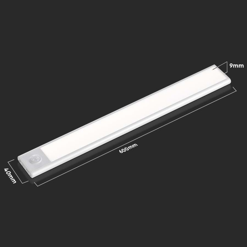 LED underskabslampe med sensor LED/2,5W/5V 3000 mAh 3000K