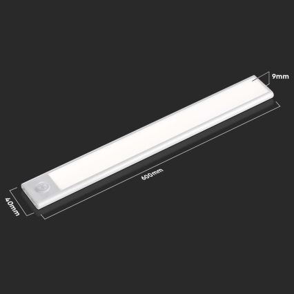 LED underskabslampe med sensor LED/2,5W/5V 4000K 3000 mAh