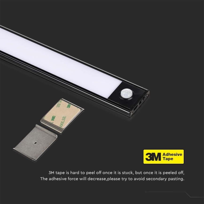 LED underskabslampe med sensor LED/2,5W/5V 4000K 3000 mAh