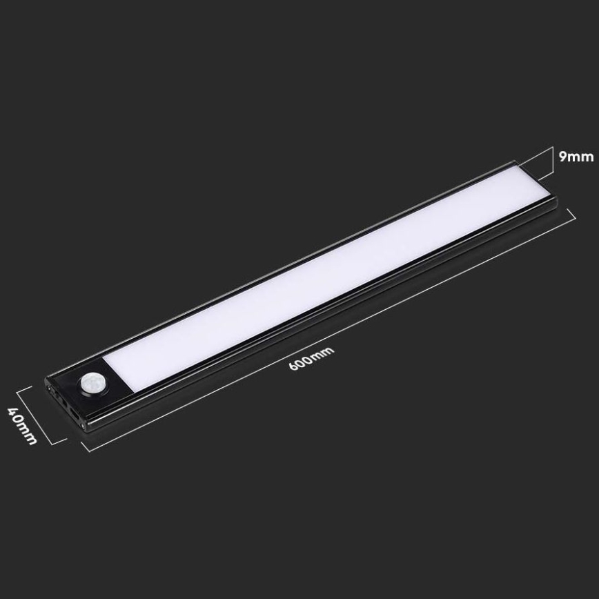 LED underskabslampe med sensor LED/2,5W/5V 4000K 3000 mAh