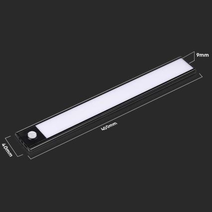 LED underskabslampe med sensor LED/2W/5V 2200 mAh 3000K