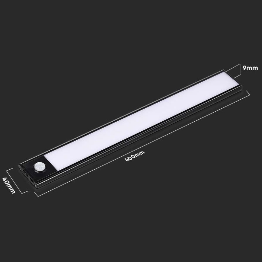 LED underskabslampe med sensor LED/2W/5V 2200 mAh 3000K