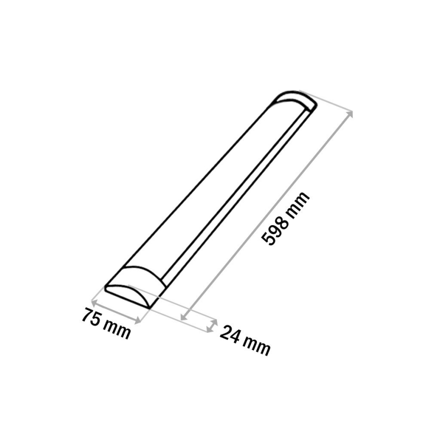 LED underskabslampe QTEC LED/18W/230V 60 cm sort