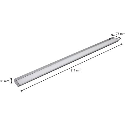 LED underskabslampe til køkken LED/15W/230V sølv