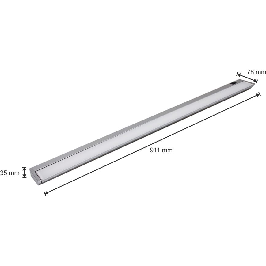 LED underskabslampe til køkken LED/15W/230V sølv