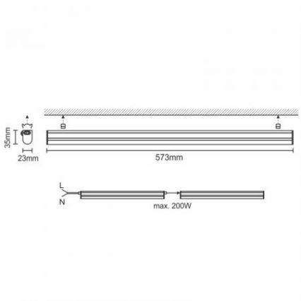 LED underskabslampe til køkken LED/9W/230V 4000K