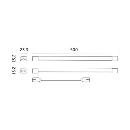 LED underskabslampe til plantevækst GROWLY 2xLED/8,5W/230V hvid