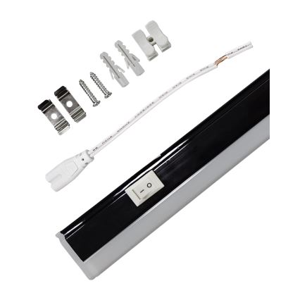 LED underskabslampe TUBE LED/9W/230V 60 cm sort
