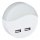 LED Vågelampe m. skumringssensor 2xUSB LED/0,45W/230V 3000K