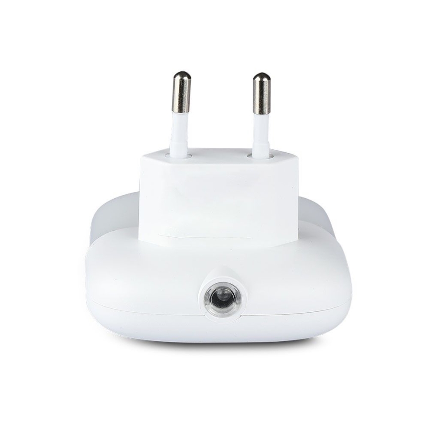 LED Vågelampe m. skumringssensor 2xUSB LED/0,45W/230V 3000K