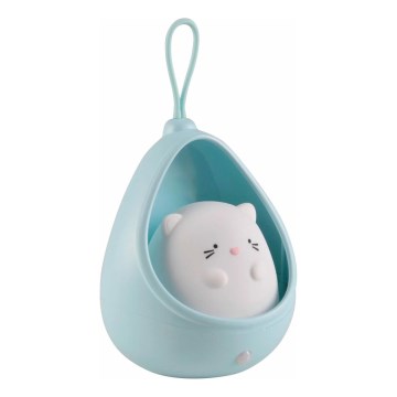 LED vågelampe med sensor KITTY LED/0,5W/5V USB blå
