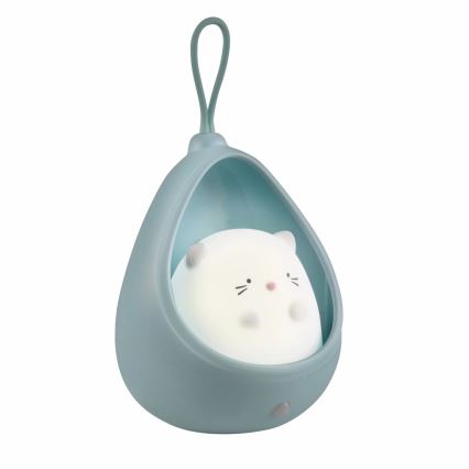 LED vågelampe med sensor KITTY LED/0,5W/5V USB blå