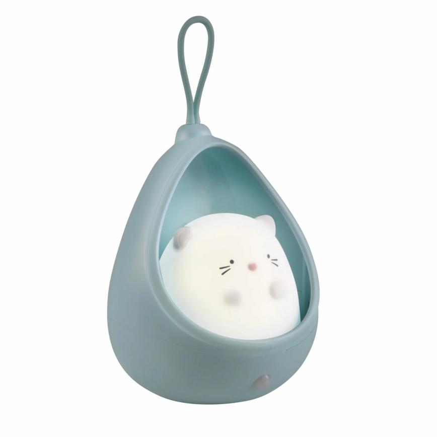 LED vågelampe med sensor KITTY LED/0,5W/5V USB blå