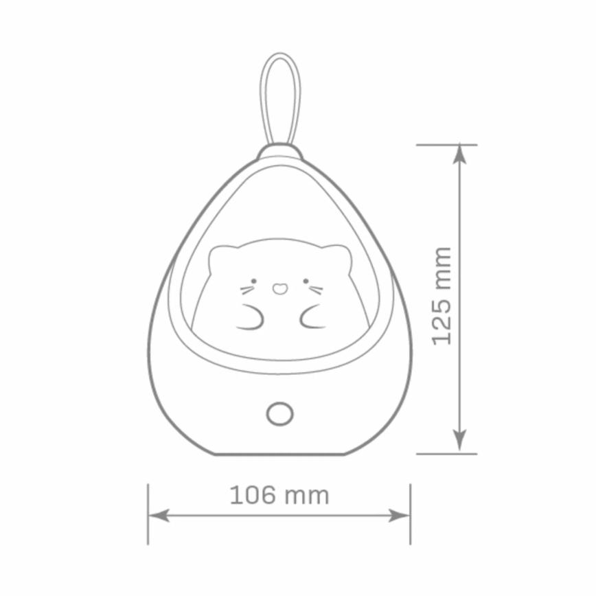 LED vågelampe med sensor KITTY LED/0,5W/5V USB blå