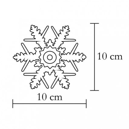 LED-vinduesdekoration, 2× CR2032-batterier