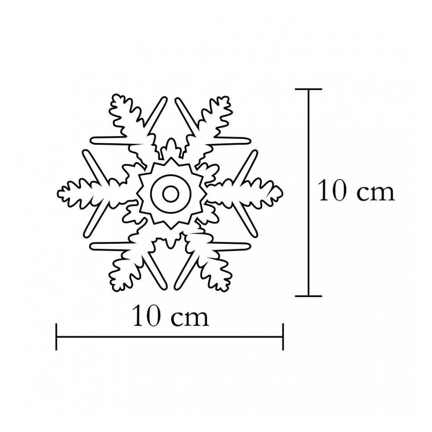 LED-vinduesdekoration, 2× CR2032-batterier