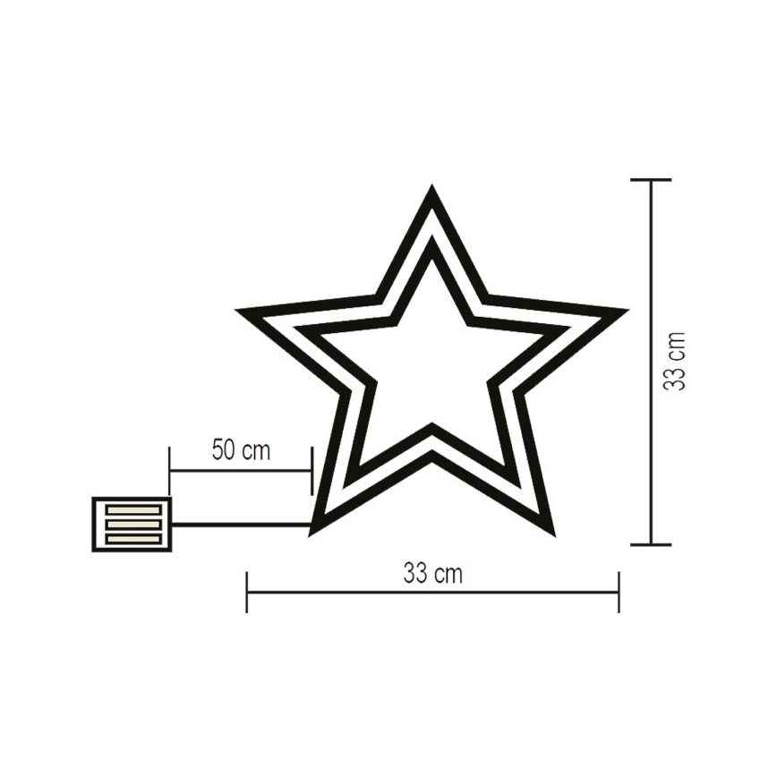 LED vinduesdekoration LED/3xAA flerfarvet