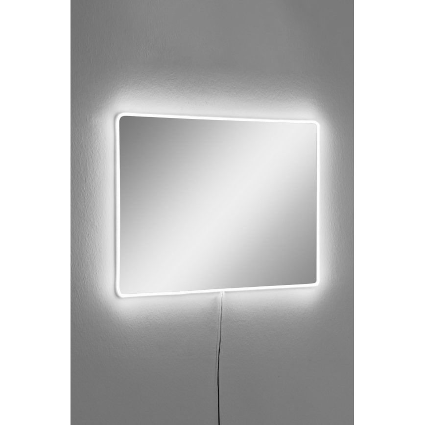 LED Vægspejl med belysning RECTANGULAR 60x40 cm hvid