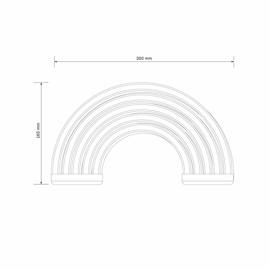 LED Vægdekoration neon RAINBOW LED/3W/3xAA USB flerfarvet
