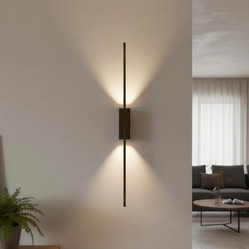 LED væglampe AISHA LED/12W/230V 4000K 80 cm sort